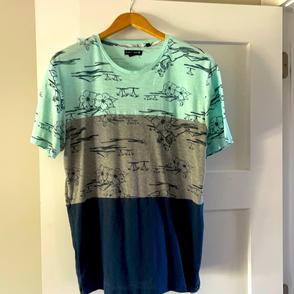 Ocean Current Multicolor Panel Shirt